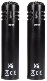 Citronic EC20 Condenser Microphones Slim Pencil Stereo Pair